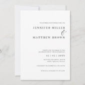 Minimale en moderne eenvoudige trouwuitnodiging kaart (Voorkant)