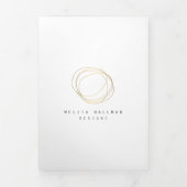 Minimale en moderne Gold Designer krabbelbrochure Drieluik Kaart (Cover)