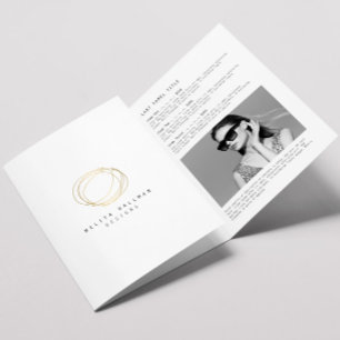 Minimale en moderne Gold Designer krabbelbrochure Drieluik Kaart