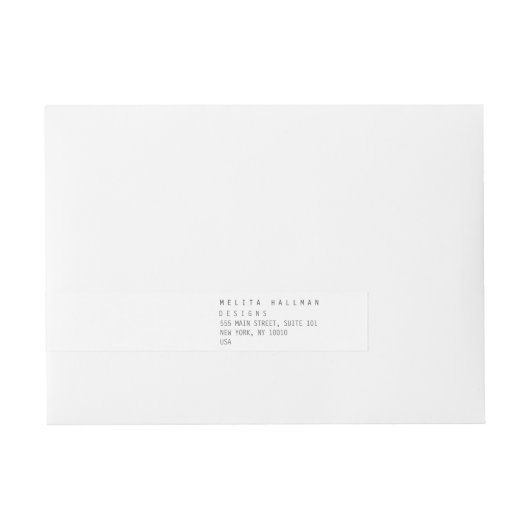 Minimale en moderne Gold Designer Scribble Logo Adreslabel Wikkel (Voorkant)