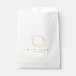 Minimale en moderne Gold Designer Scribble Logo Bedankzakje