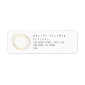Minimale en moderne Gold Designer Scribble Logo Etiket (Voorkant)