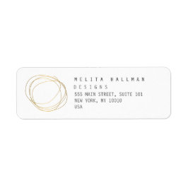 Minimale en moderne Gold Designer Scribble Logo Etiket
