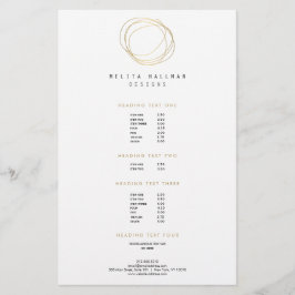 Minimale en moderne Gold Designer Scribble Logo Flyer