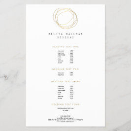 Minimale en moderne Gold Designer Scribble Logo Flyer