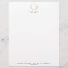 Minimale en moderne Gold Designer Scribble Logo Gepersonaliseerd Briefhoofd
