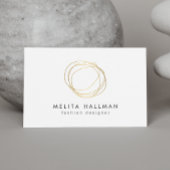 Minimale en moderne Gold Designer Scribble Logo II Visitekaartje