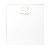 Minimale en moderne Gold Designer Scribble Logo Notitieblok (Voorkant)