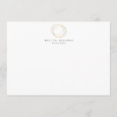 Minimale en moderne Gold Designer Scribble Logo Notitiekaartje (Voorkant)