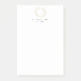 Minimale en moderne Gold Designer Scribble Logo Post-it® Notes