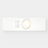 Minimale en moderne Gold Designer Scribble Logo Spandoek (Horizontaal)