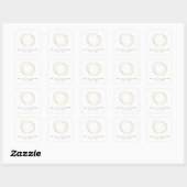 Minimale en moderne Gold Designer Scribble Logo Vierkante Sticker (Vel)