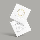 Minimale en moderne Gold Designer Scribble Logo Vierkante Visitekaartje