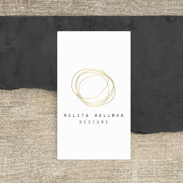 Minimale en moderne Gold Designer Scribble Logo Visitekaartje