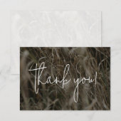 Minimale en moderne natuur script bedankkaart (Voorkant / Achterkant)