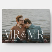 Minimale en moderne Passen getrouwd Mr & Mr. Coupl Fotoplaat (voorkant)