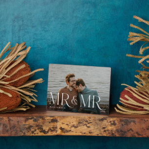 Minimale en moderne Passen getrouwd Mr & Mr. Coupl Fotoplaat