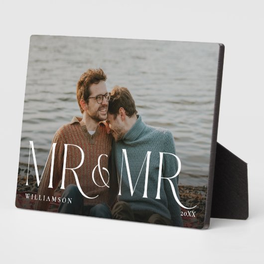 Minimale en moderne Passen getrouwd Mr & Mr. Coupl Fotoplaat (Zijkant)