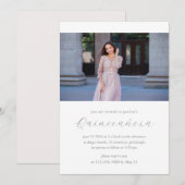 Minimale en moderne Quinceañera-foto roze rood Kaart (Voorkant / Achterkant)