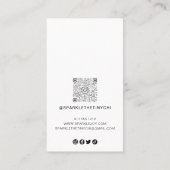 Minimale en moderne Single Photo QR-code Visitekaartje (Achterkant)