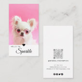 Minimale en moderne Single Photo QR-code Visitekaartje (Voorkant / Achterkant)