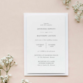 Minimale en moderne trouwuitnodiging kaart