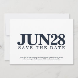 Minimale en moderne typografie sparen de Datum Save The Date
