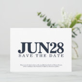 Minimale en moderne typografie sparen de Datum Save The Date (Staand voorkant)