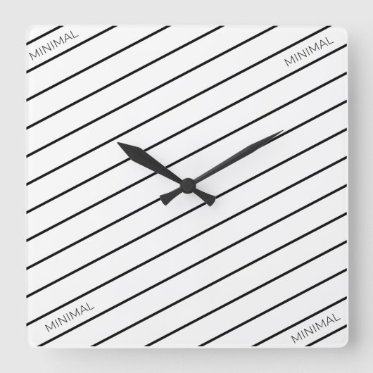 Minimale en moderne vierkante klok (Voorkant)