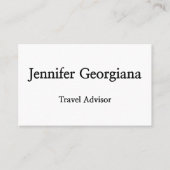 Minimale en moderne Visitekaartje voor reisadvies (Voorkant)