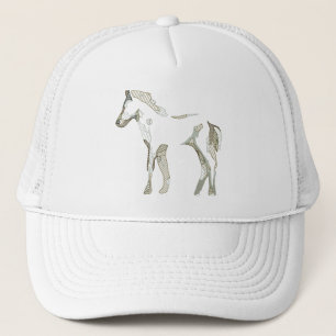 Minimale en moderne witte paardendrager trucker pet