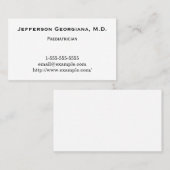 Minimale en pediatrische Visitekaartje (Voorkant / Achterkant)