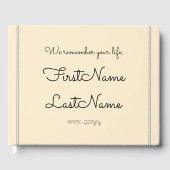 Minimale en persoonlijke sympathiecursus gastenboek (Voorkant)