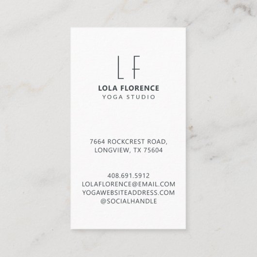 Minimale en professionele 2-fotofitnesstrainer visitekaartje (Achterkant)