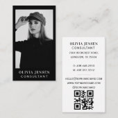 Minimale en professionele QR-code voor zakelijke f Visitekaartje (Voorkant / Achterkant)
