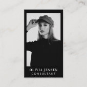 Minimale en professionele QR-code voor zakelijke f Visitekaartje (Voorkant)