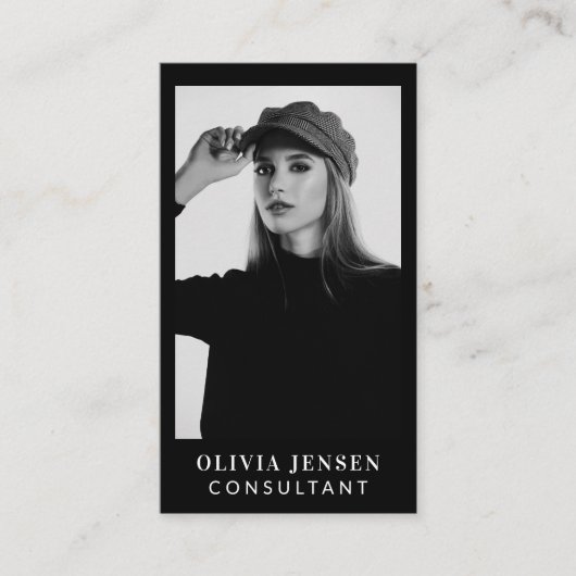 Minimale en professionele QR-code voor zakelijke f Visitekaartje (Voorkant)