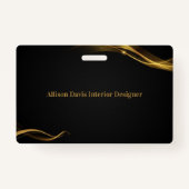 Minimale en professionele zakelijke foto van werkn badge (Achterkant)