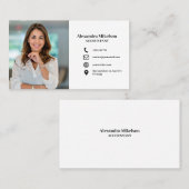 Minimale en professionele zakelijke foto van werkn visitekaartje (Voorkant / Achterkant)