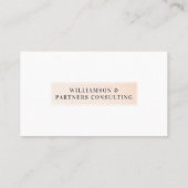 Minimale en professionele zakelijke foto van werkn visitekaartje (Achterkant)