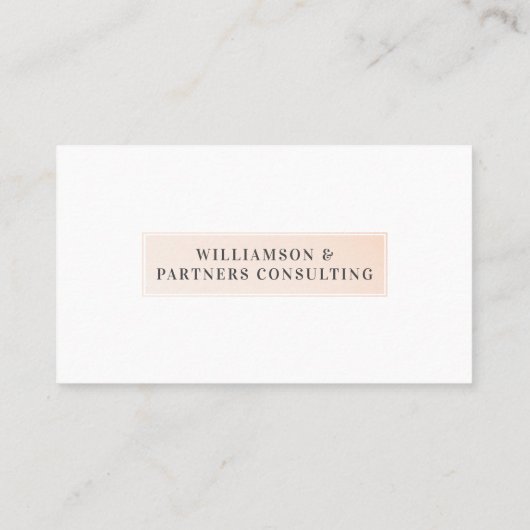 Minimale en professionele zakelijke foto van werkn visitekaartje (Achterkant)