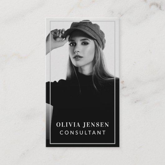Minimale en professionele zakelijke foto van werkn visitekaartje (Voorkant)