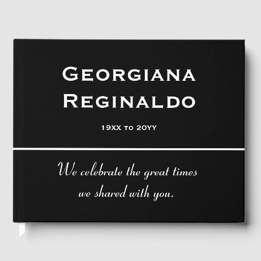 Minimale en respectabele begrafenisboeg gastenboek (Voorkant)