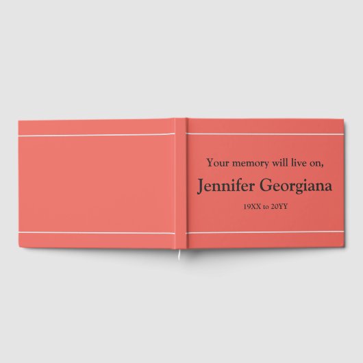 Minimale en respectabele condoleangids gastenboek (Volledig)