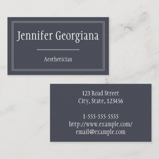 Minimale en schone estheticiaanse Visitekaartje (Voorkant / Achterkant)