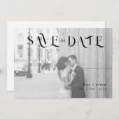 Minimale en stijlvolle Save The Date kaart (Voorkant / Achterkant)