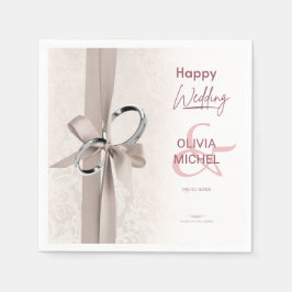 Minimale en stille bruiloft servet