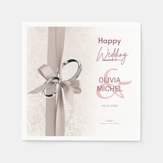 Minimale en stille bruiloft servet (Voorkant)