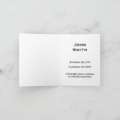 Minimale en Treurige Begrafenis/HerdenkingsKaart Kaart (Binnen)