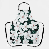 Minimale en  witte groene bloemen schort (Voorkant)